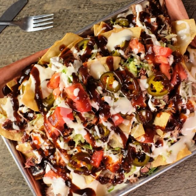 Loaded BBQ Nachos.