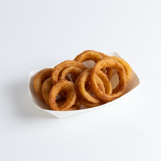 Hand Battered Onion Rings.