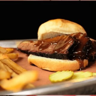 The Brisket Sandwich Basket 86 Mac and Cheese)