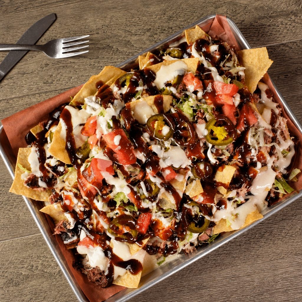 Loaded BBQ Nachos.