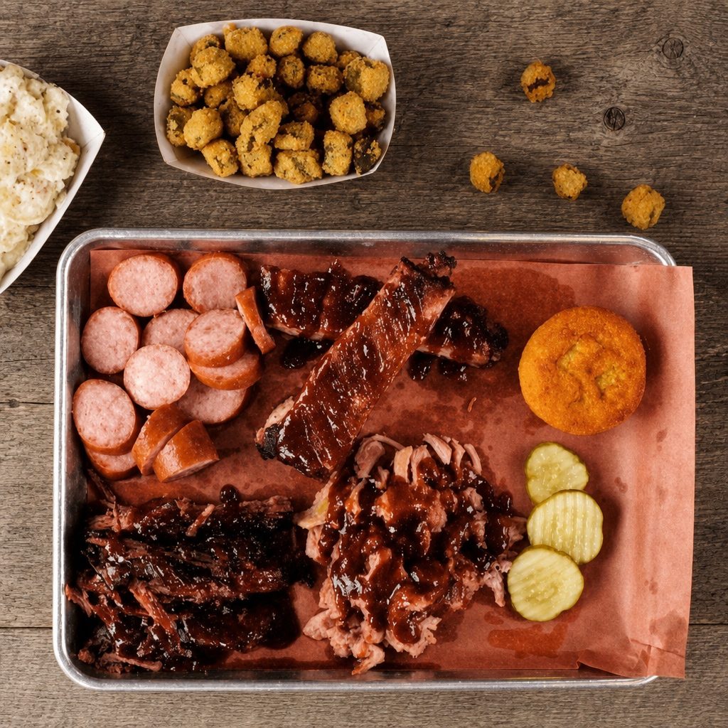 3/4 Pound Sampler with 3 Meats (86 Brisket).