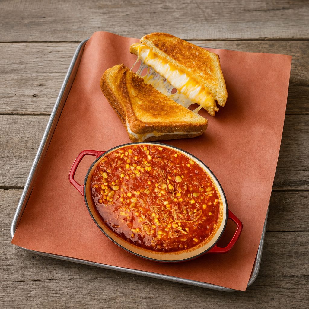 Grilled Cheese with Brunswick Stew.