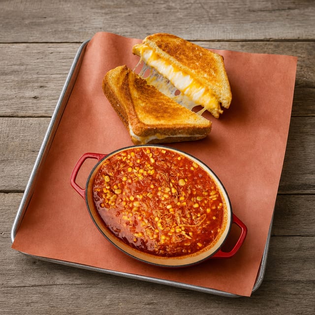 Grilled Cheese with Brunswick Stew.