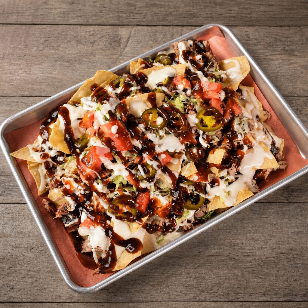 Lunch BBQ Nachos & Drink.
